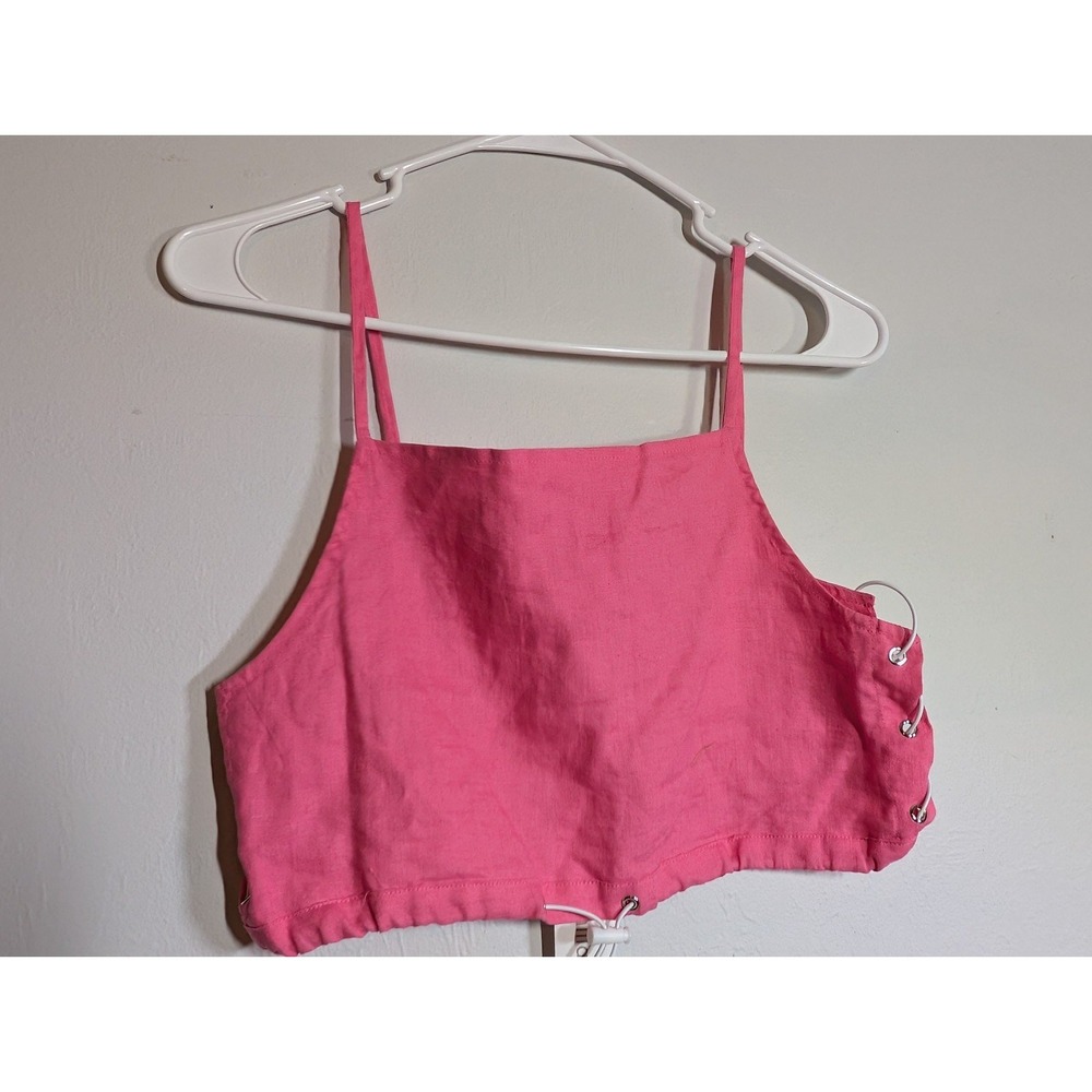 New‎ Millau Pink Small Crop Tank Top